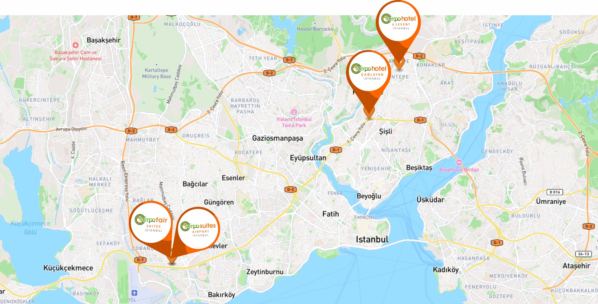 Tempo Oteller Harita